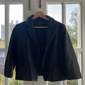 Cropped Black Blazer, Size 8 - Robert Rodriguez